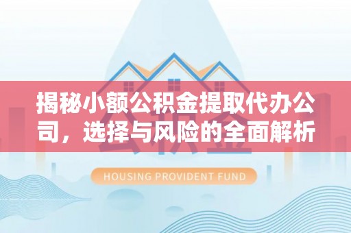 献县揭秘小额公积金提取代办公司，选择与风险的全面解析